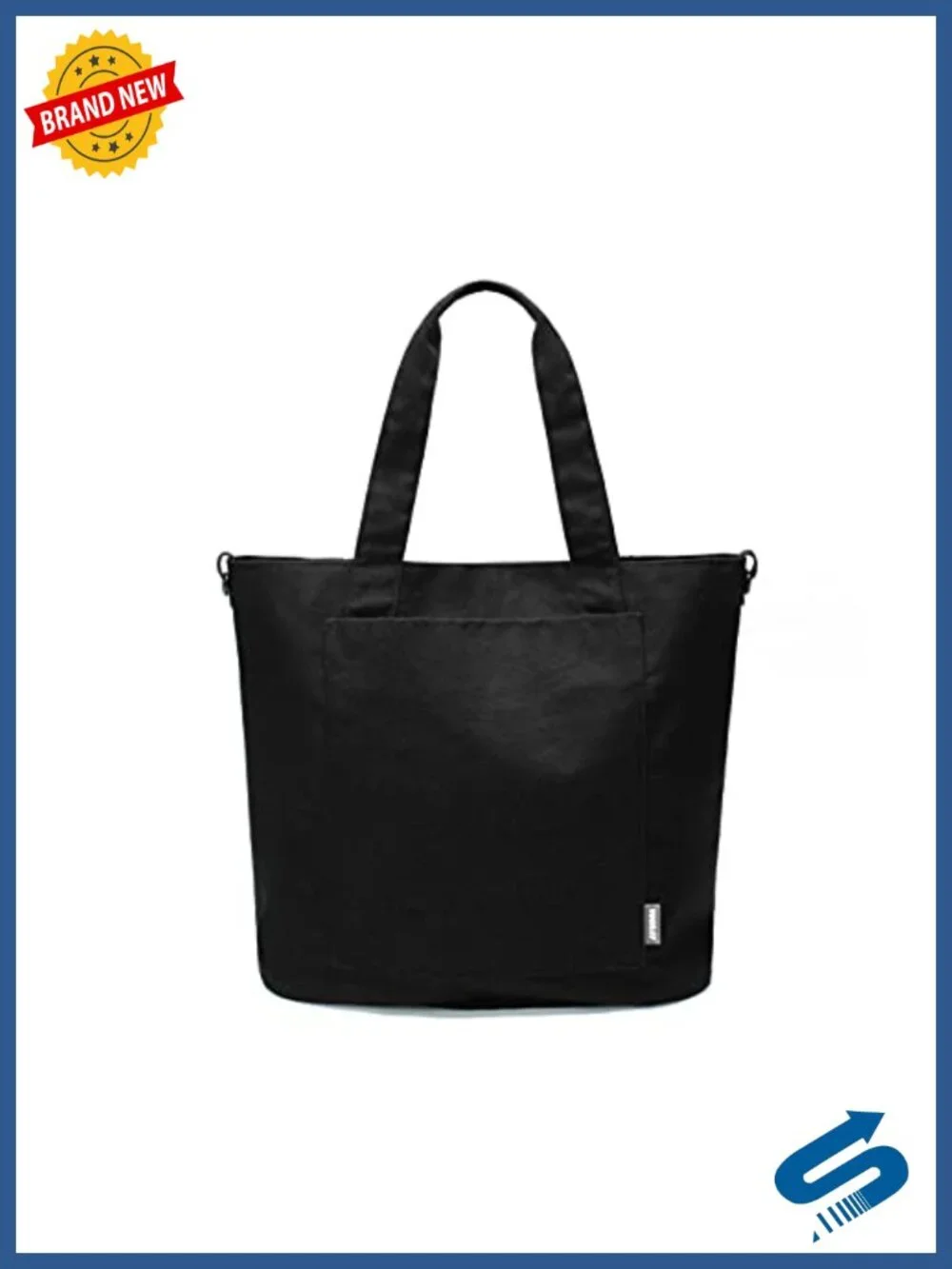 Organic Cotton Tote Bag with Laptop Sleeve, Water Bottle Pocket, Adjustable